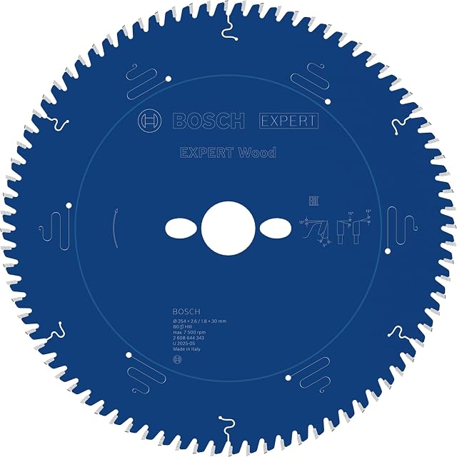 Lama circolare Bosch Expert for Wood da 254 mm, fotografia del prodotto