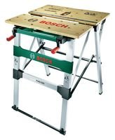 Banco da lavoro Bosch PWB 600 con piano in legno e telaio in metallo, fotografia del prodotto
