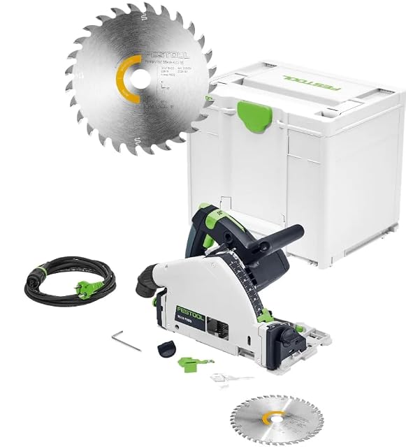 Sega ad affondamento Festool TS 55 F-Plus nel suo Systainer, fotografia del prodotto