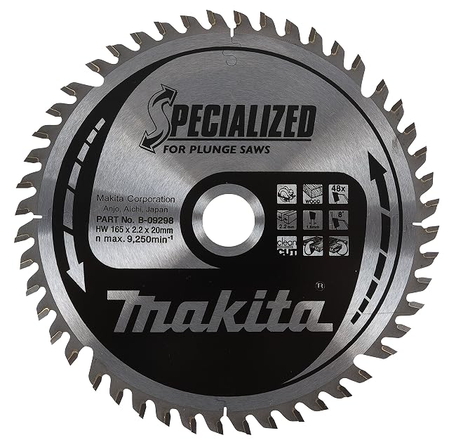 Lama circolare Makita da 165 mm a 48 denti, fotografia del prodotto